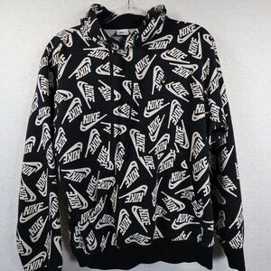 Nike All Over Print Hoodie Pullover Size Small Vintage